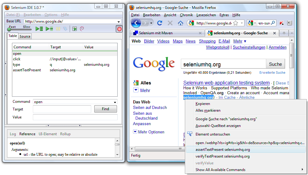 Selenium IDE
